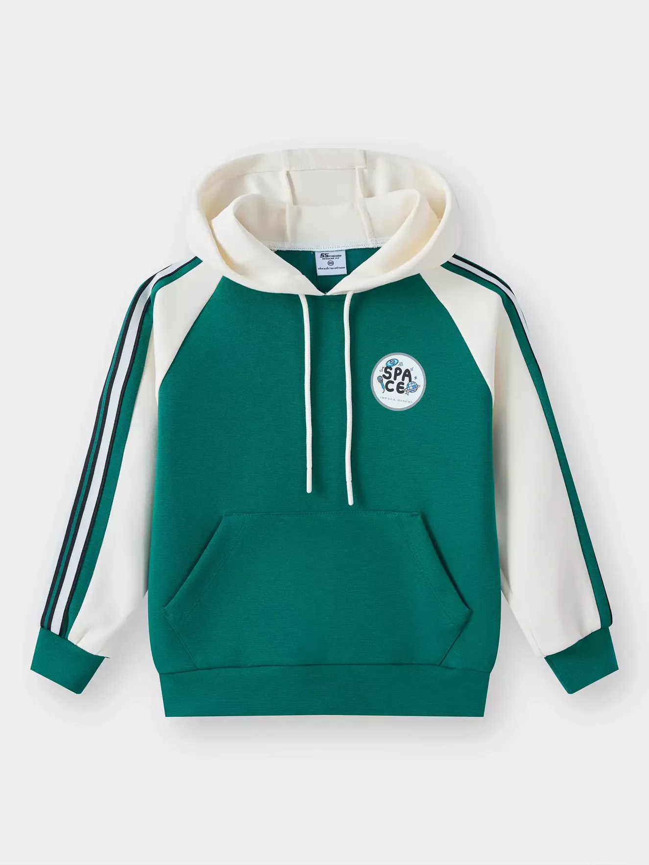 Áo Nỉ Hoodie Bé Trai 5S Fashion Tay Raglan Can Phối BBANI25004