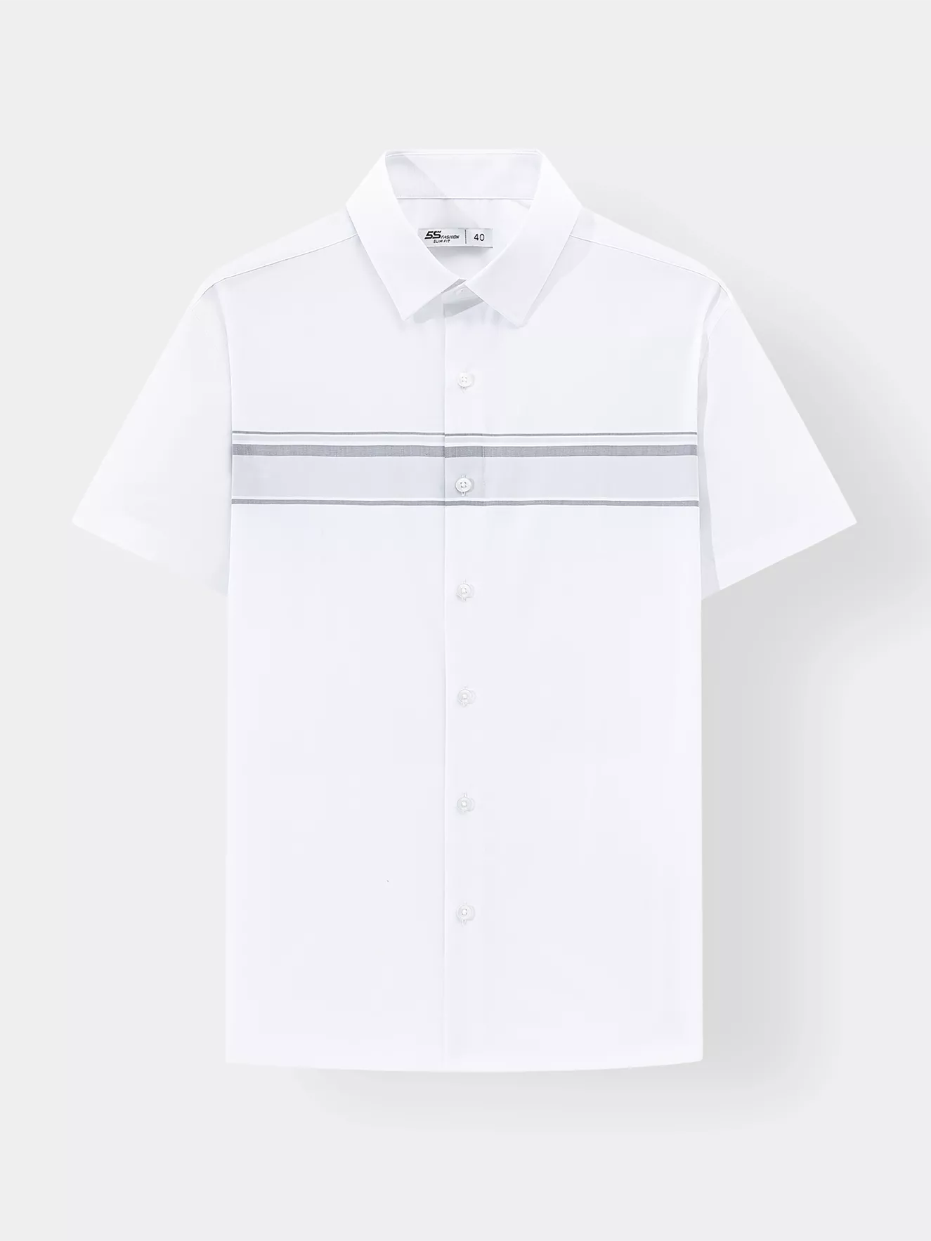 Áo Sơ Mi Nam Ngắn Tay 5S Fashion Kẻ Slimfit ASC24023