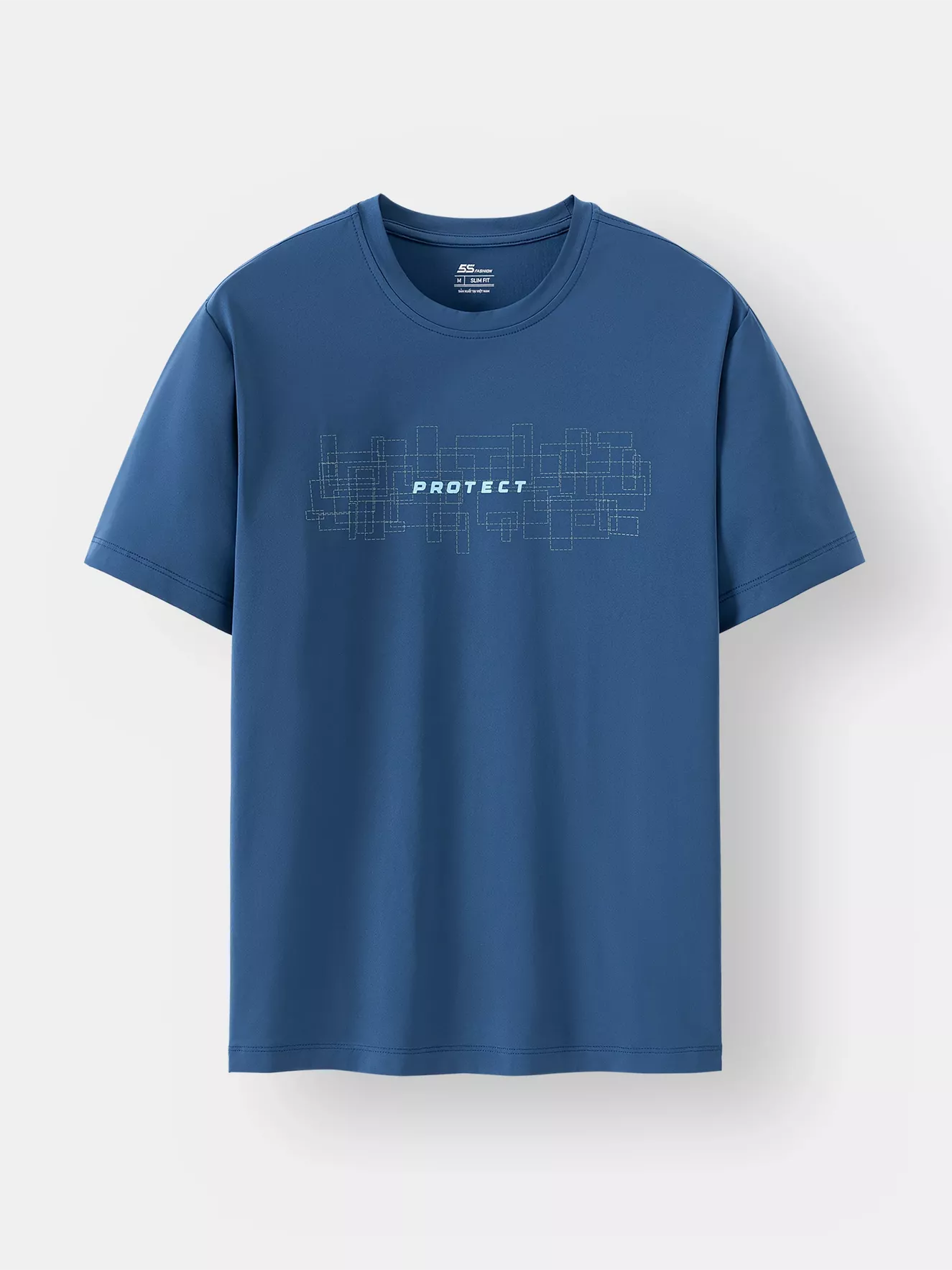 Áo Thun Nam Ngắn Tay 5S Fashion In Chữ Slimfit ATS24030