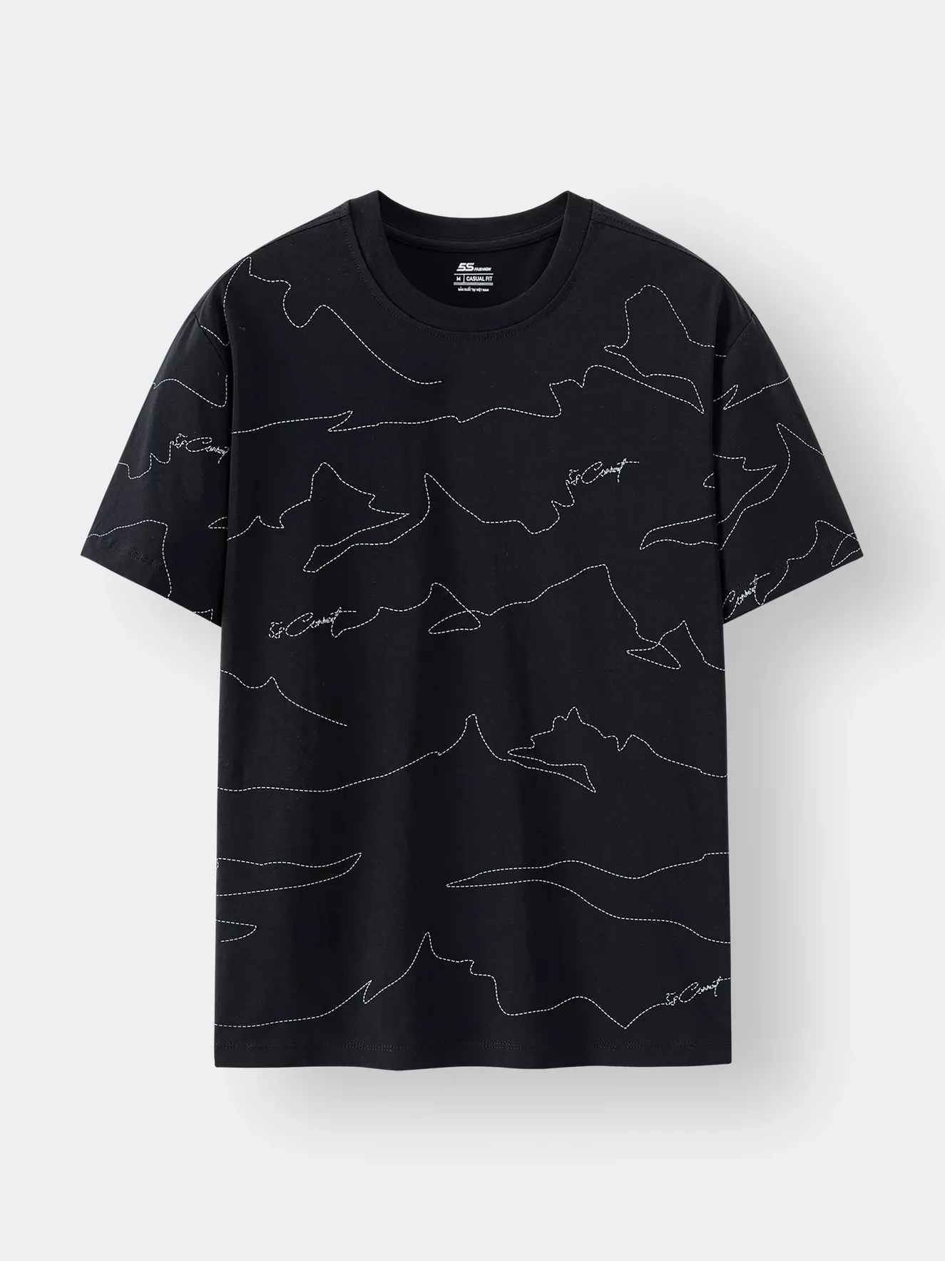 Áo Thun Nam Ngắn Tay Họa Tiết Phom Casual Fit ATS24006