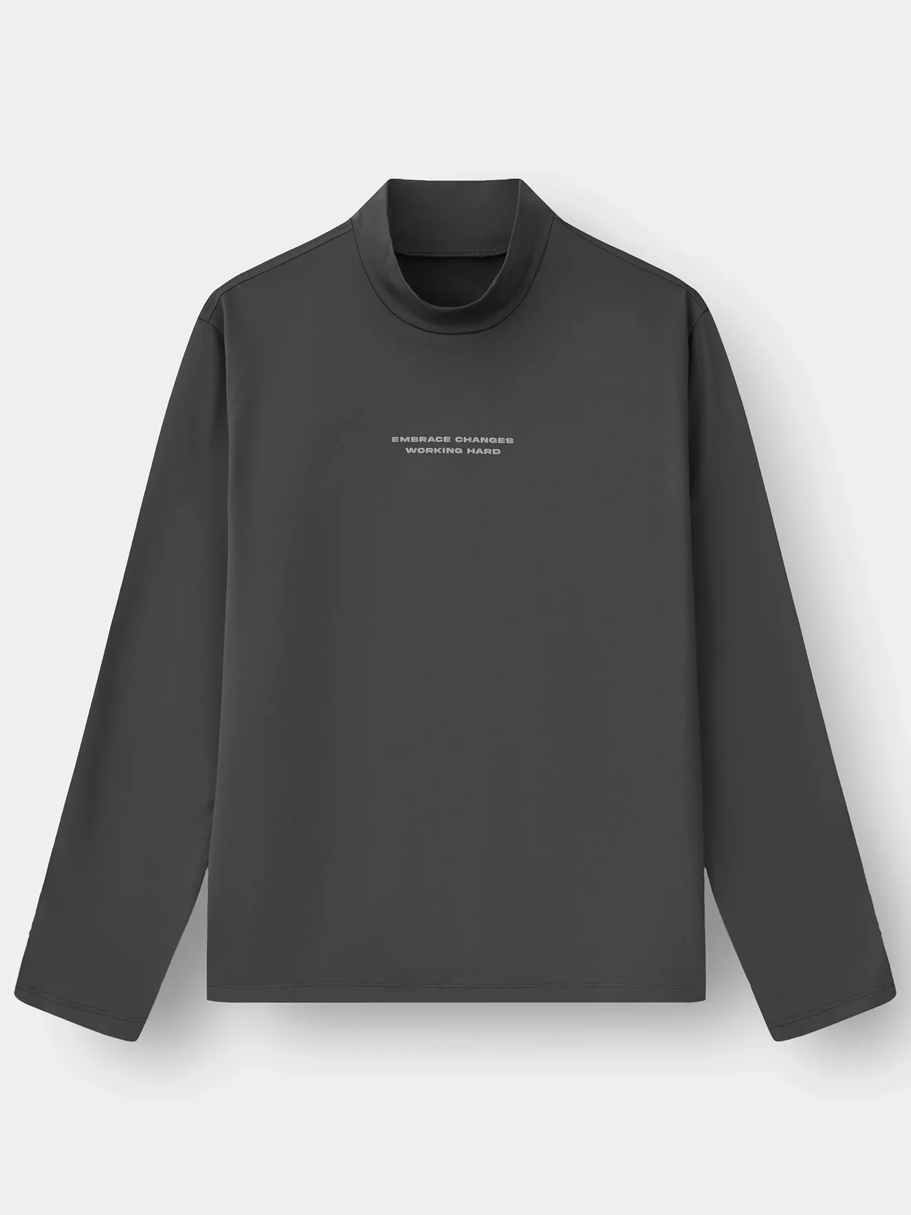 Áo Giữ Nhiệt Nam 5S Fashion Cổ Cao In Chữ Phom Slimfit M0AGN25001