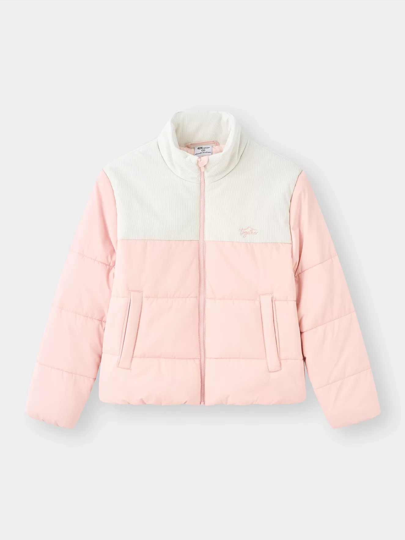 Áo Phao Nữ Can Phối Nhung Cổ Trụ 5S Fashion Phom Slimfit W0PHF25001