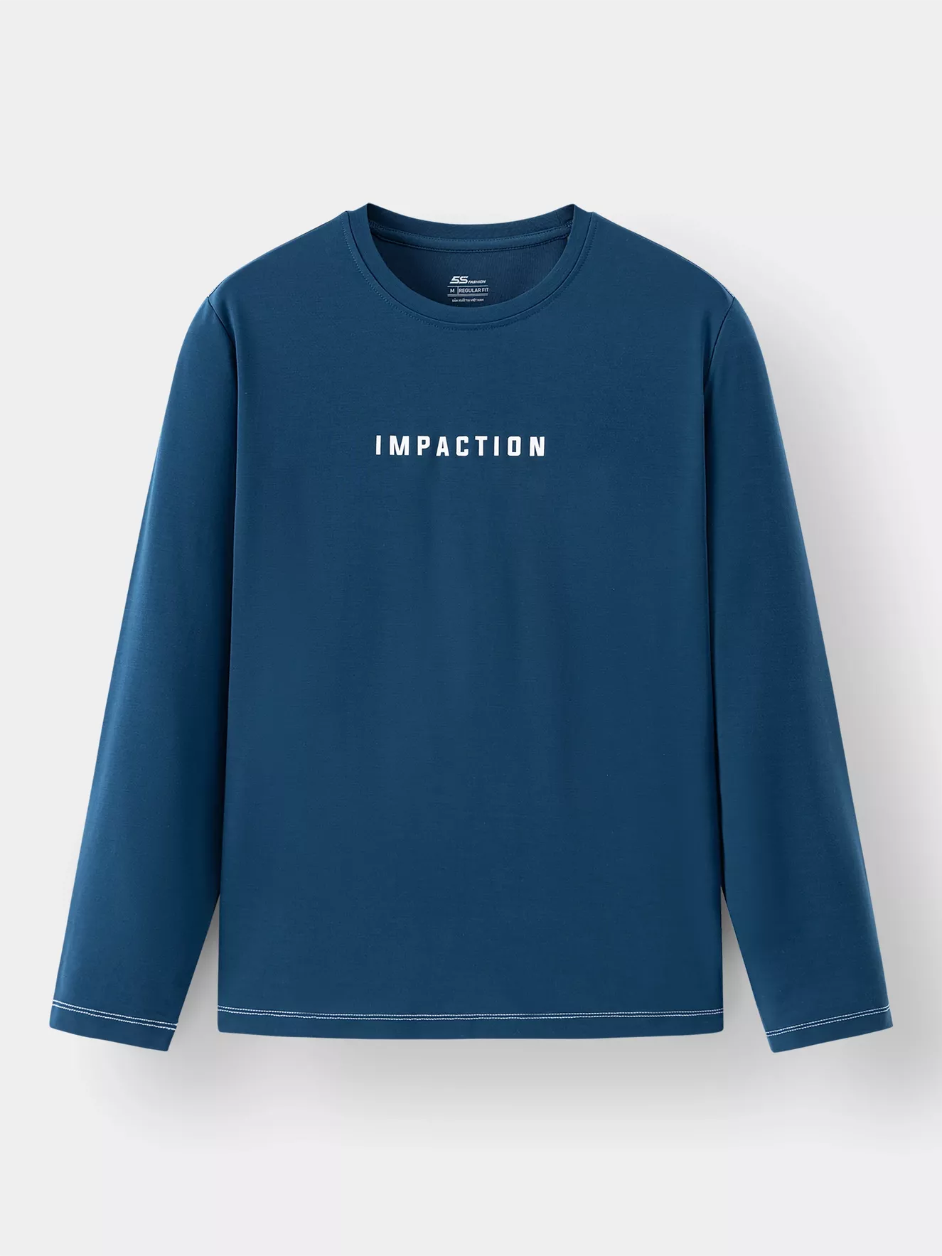 Áo Thun Nam Dài Tay 5S Fashion Chần Chỉ Nổi ATH24015