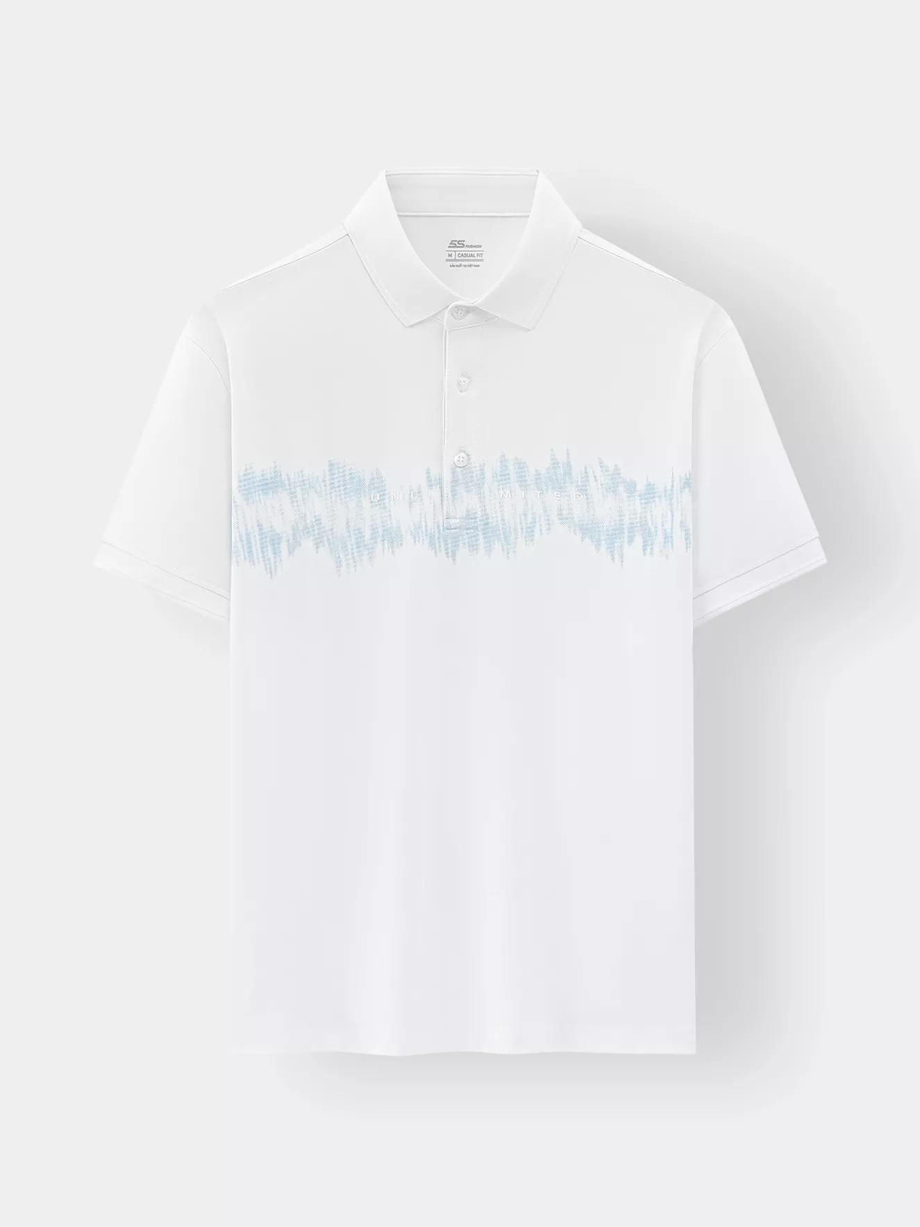 Áo Polo Nam 5S FashionDệt Hiệu Ứng Phối In Phom Casual APC25001