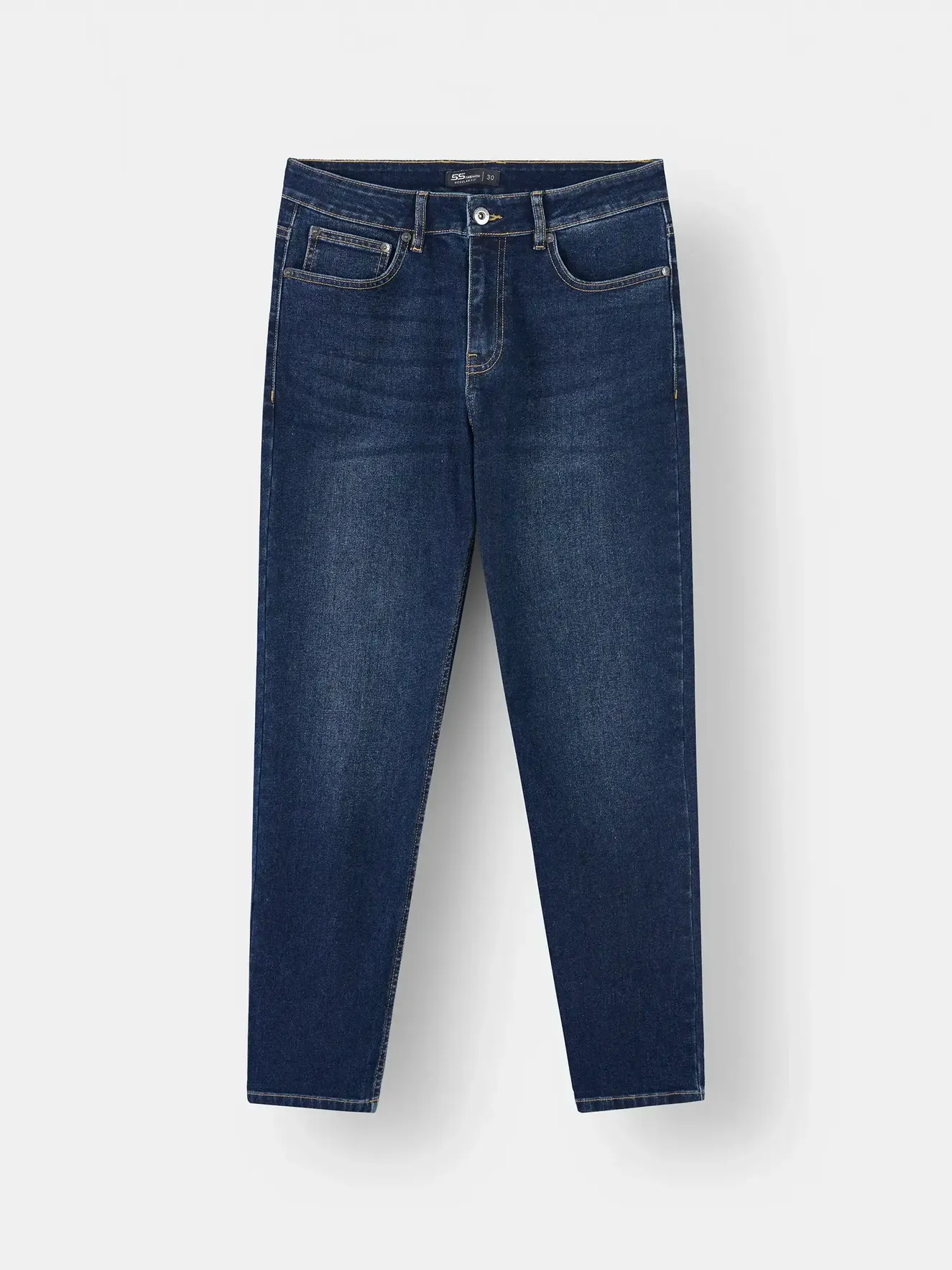 Quần Jean Nam 5S Fashion Trơn Phom Regular M0QJE25011