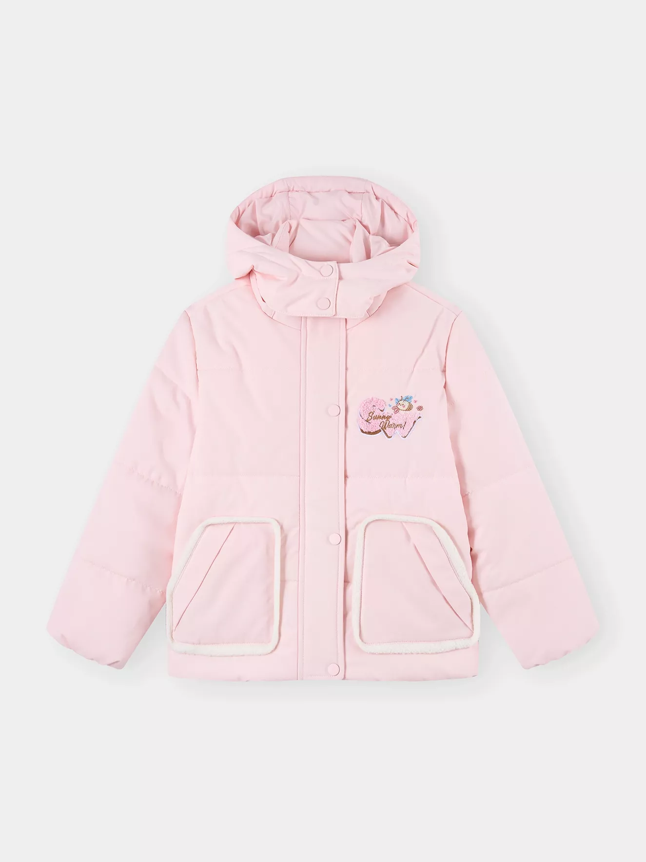 Áo Phao Bé Gái 5S Fashion Có Mũ Rời Dễ Thương G0APH25003