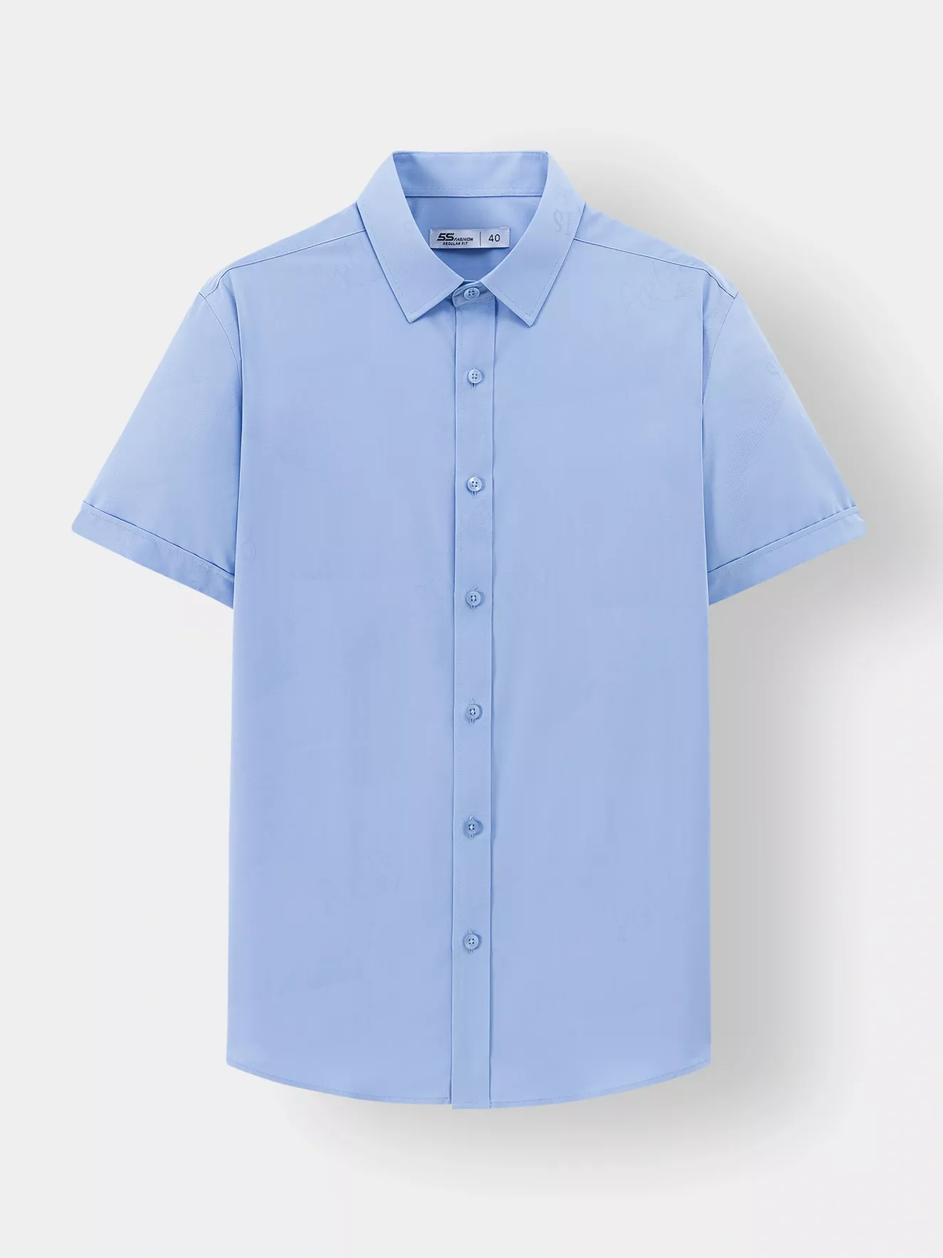 Áo Sơ Mi Nam Ngắn Tay 5S Fashion Họa Tiết Phom Regular ASC25049