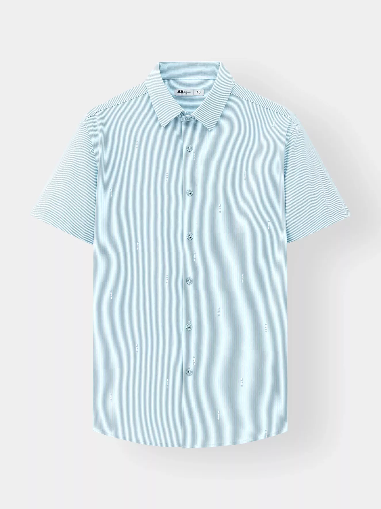 Áo Sơ Mi Nam Ngắn Tay 5S Fashion Kẻ Sọc Slimfit ASC25003