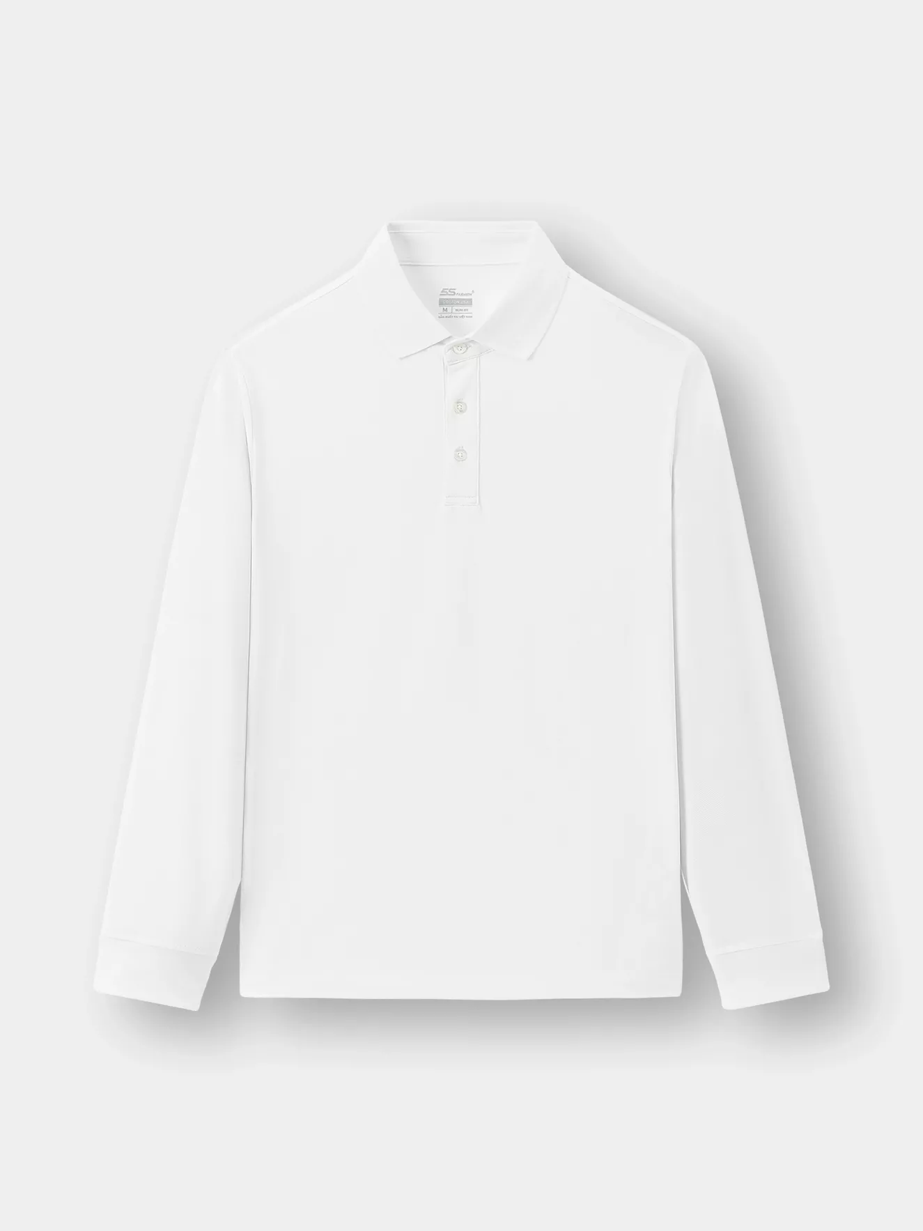 Áo Polo Dài Tay 5S Fashion Cổ Phối Màu Slimfit APD23600