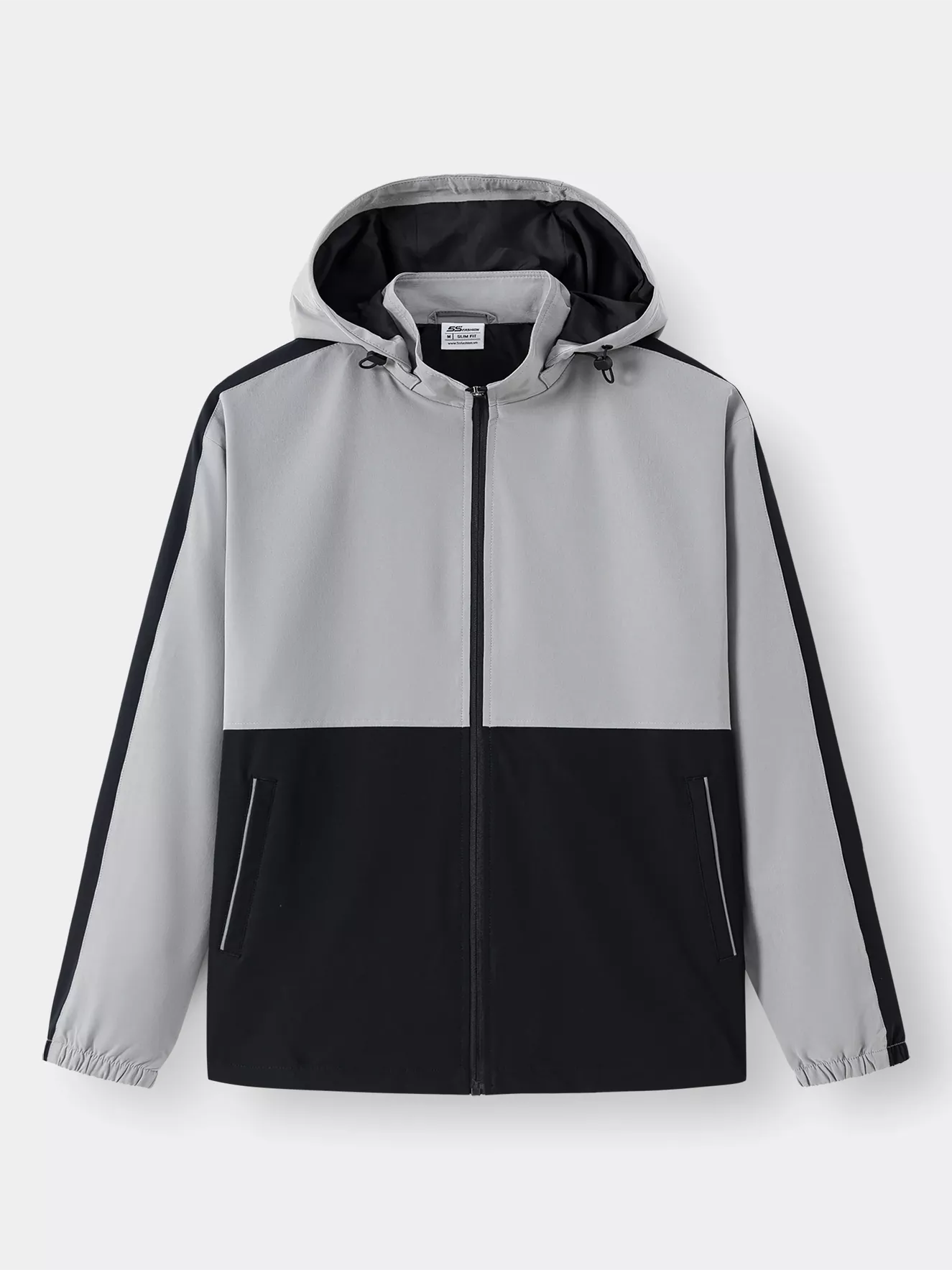 Áo Khoác Gió Nam Can Phối 5S Fashion Tháo Được Mũ BAKG24004