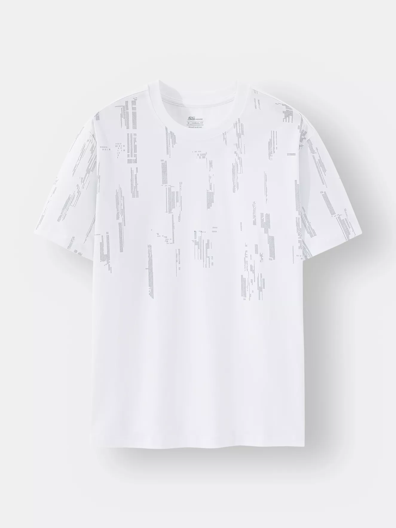 Áo Thun Nam Ngắn Tay 5S Fashion Cotton In Họa Tiết Casual ATS24004