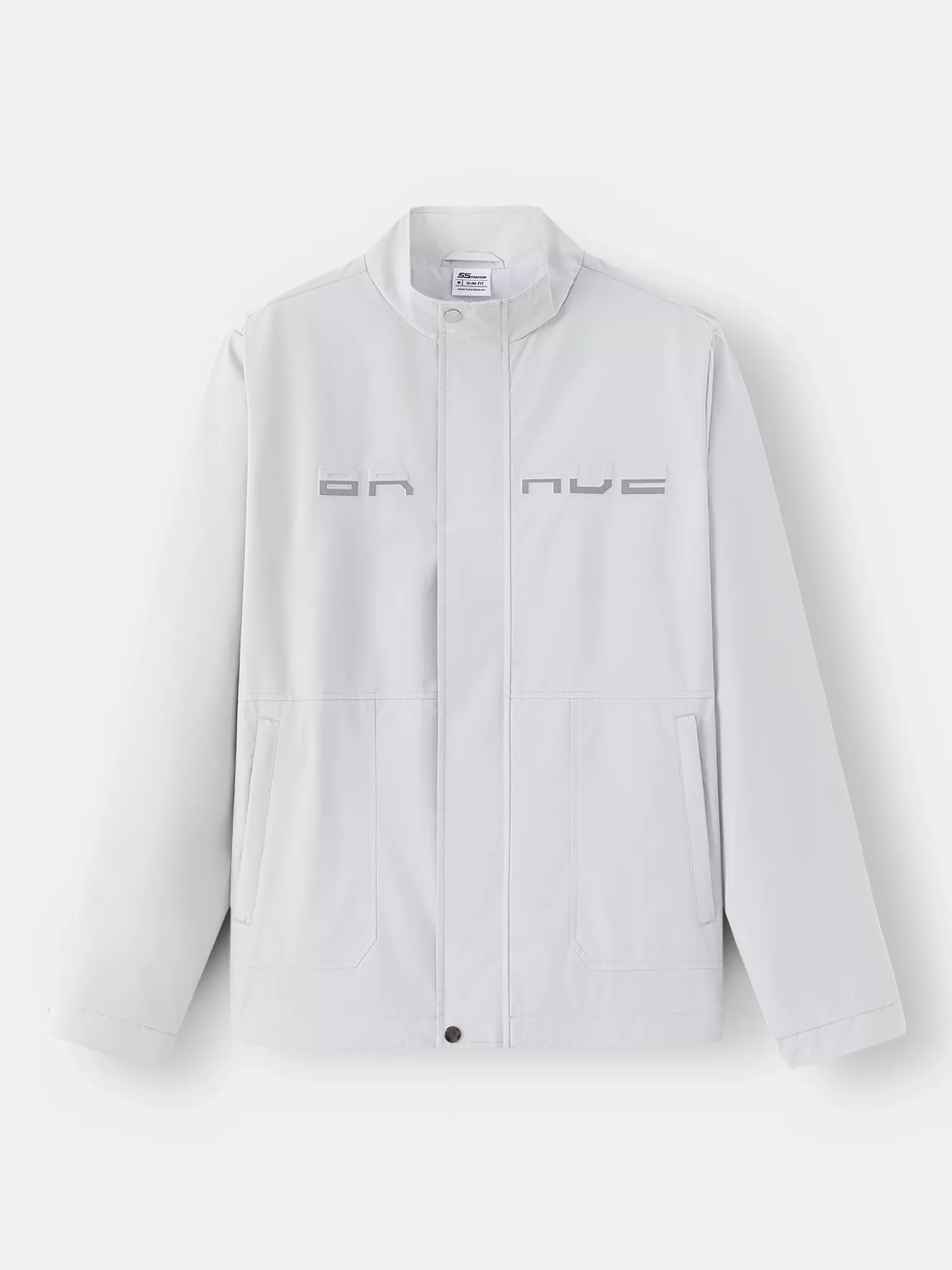 Áo Khoác Thời Trang Nam 5S Fashion Cổ Trụ In Chữ Slimfit AKH24008