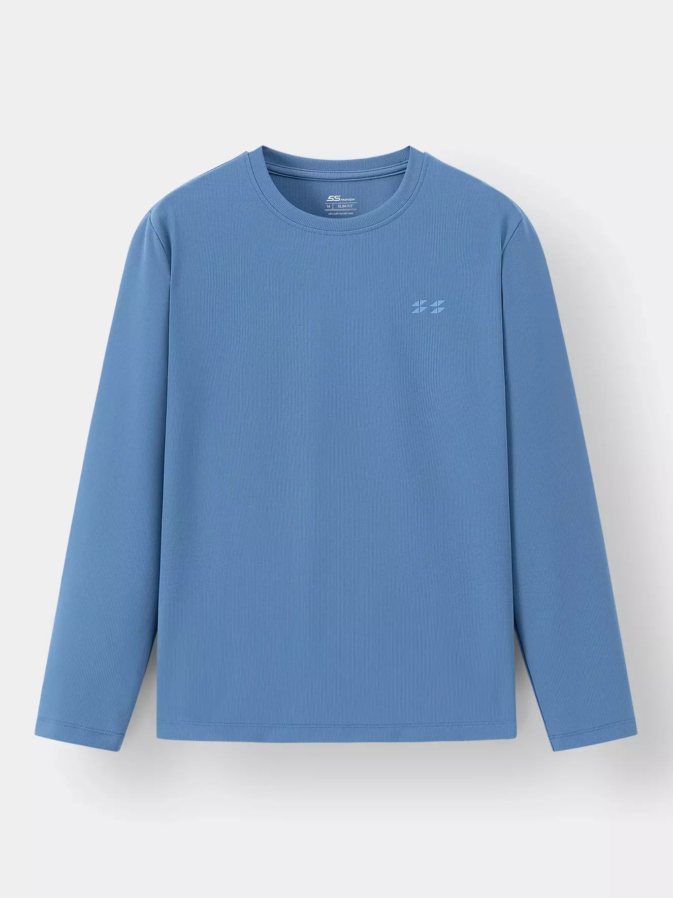 Áo Thun Nam Dài Tay 5S Fashion In Logo Phom Slimfit ATH24013