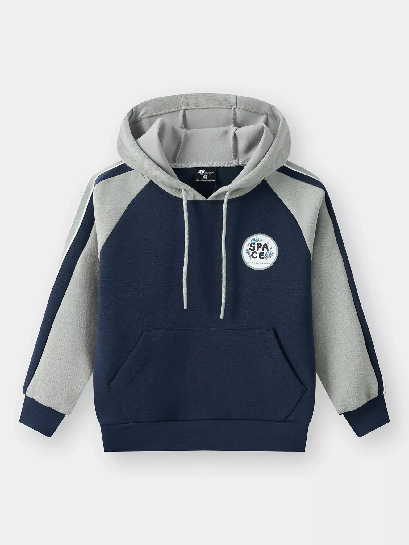 Áo Nỉ Hoodie Bé Trai 5S Fashion Tay Raglan Can Phối BBANI25004