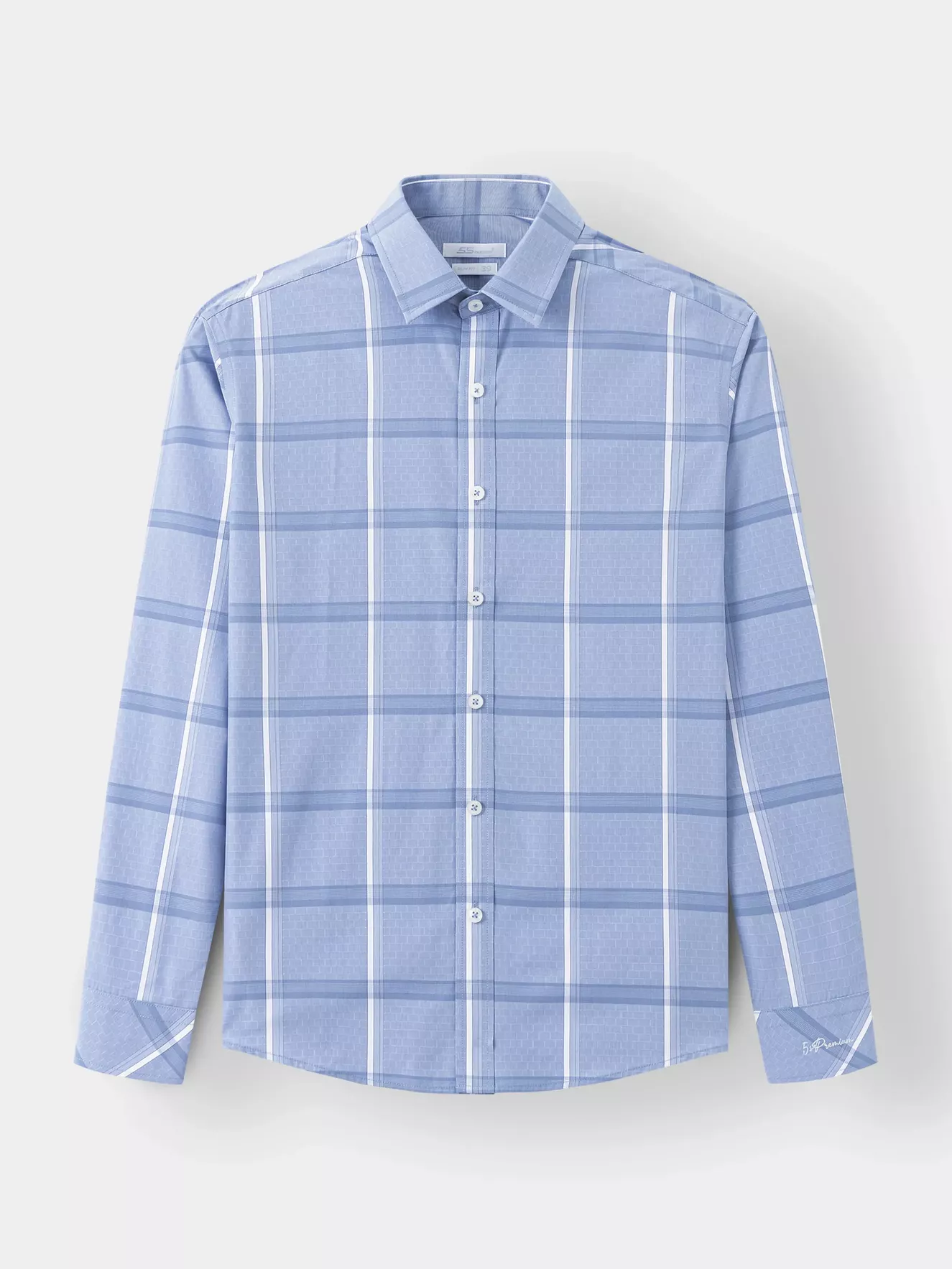 Áo Sơ Mi Nam Tay Dài 5S Fashion Kẻ Dệt Họa Tiết SMD23182