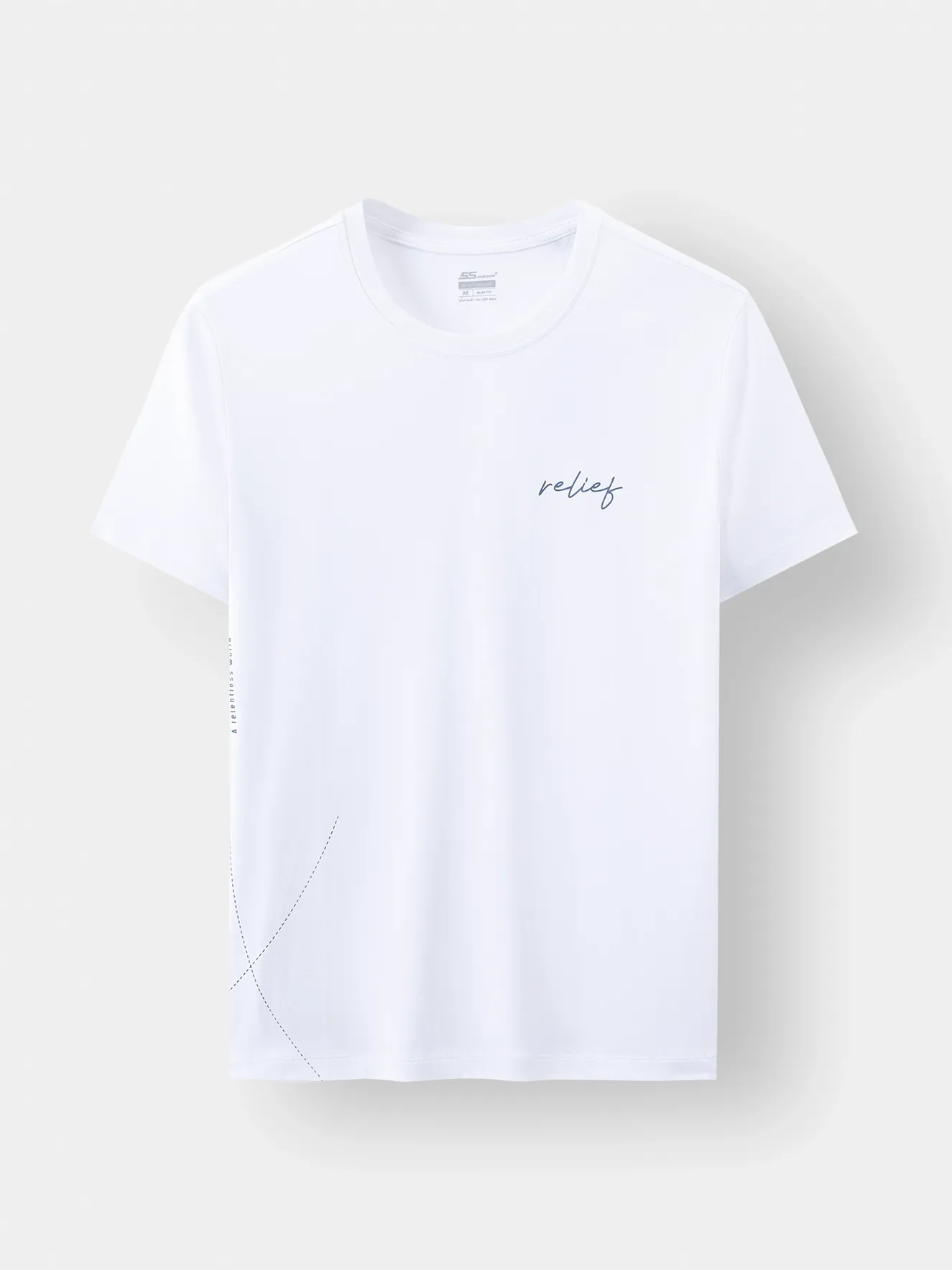 Áo Thun Nam Ngắn Tay 5S Fashion Slimfit In Chữ TSO23029