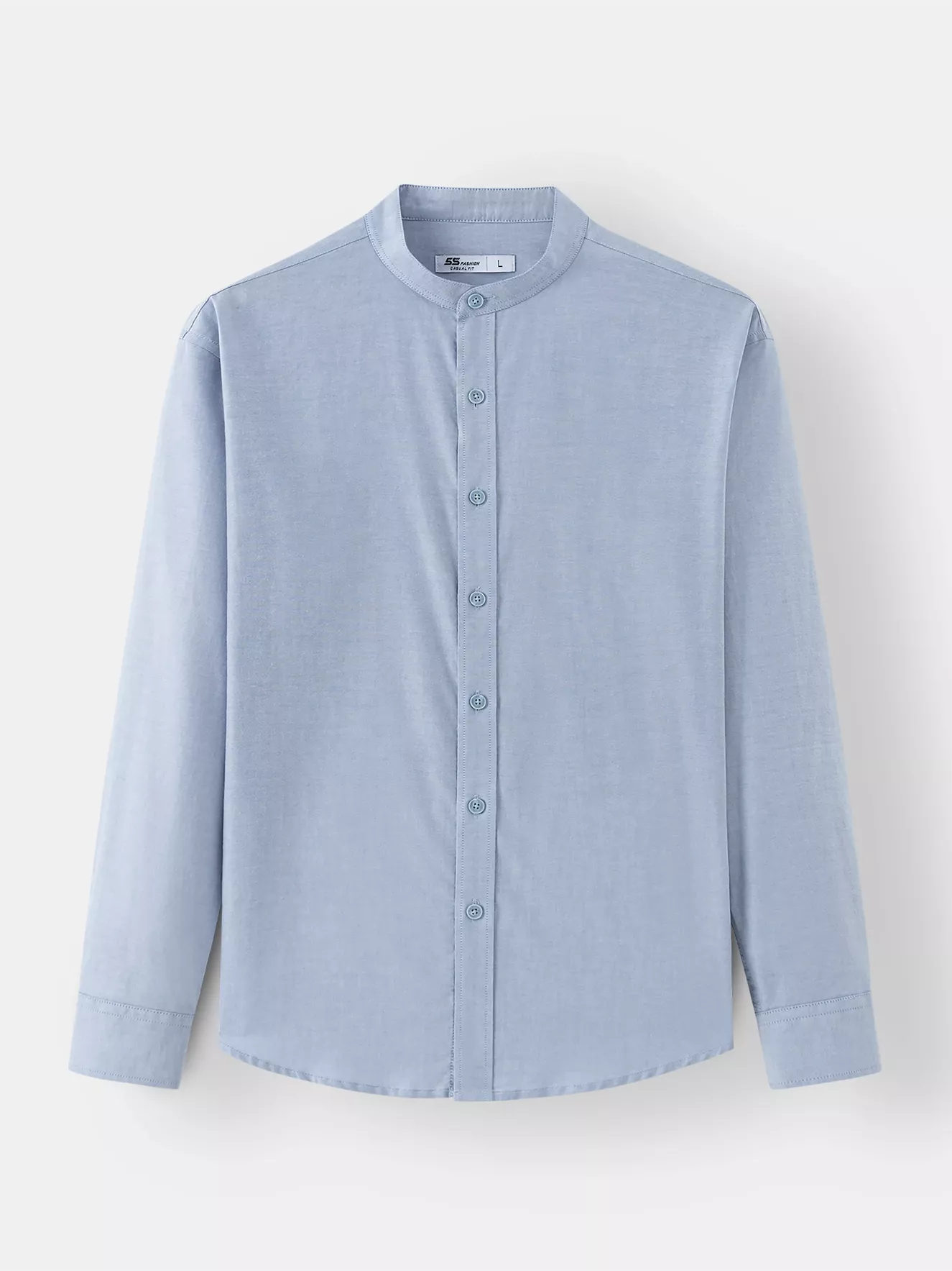 Áo Sơ Mi Nam Cổ Tàu Tay Dài 5S Fashion Cotton Phom Casual ASM24081