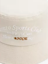 Mũ Bucket Nữ PERATO Thêu Chữ Màu Pastel Thời Trang L0MUS5W007