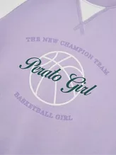 Áo Nỉ Bé Gái PERATO Phong Cách Basketball Can Phối BBANW5G010