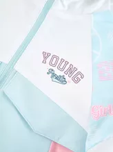 Áo Khoác Gió Bé Gái PERATO Có Mũ Phong Cách Basketball B0KGW5G004