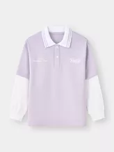 Áo Polo Bé Gái PERATO Phong Cách Lifestyle Tay Layer L0PDW5G006