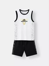 Set Bộ Quần Áo Sát Nách Bé Trai PERATO Phong Cách Basketball BBSNS5B001