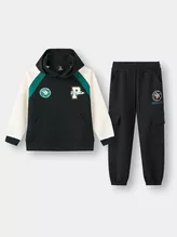 Set Bộ Nỉ Hoodie Bé Trai Phong Cách Baseketball Năng Động BBNHW5B002