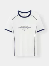 Áo Thun Thể Thao Nữ PERATO Phong Cách Lifestyle Slimfit L0TSS5W022