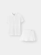 Set Đồ Thể Thao Nữ Áo Polo Phối Chân Váy PERATO Phong Cách Lifestyle LBPLCVS5W004