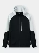 Áo Nỉ Khóa Nam Có Mũ PERATO Phong Cách Training Can Phối TBKNW5M042