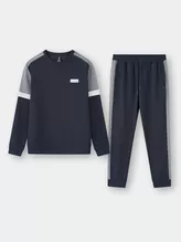 Set Bộ Nỉ Nam Cổ Tròn PERATO Phong Cách Training Can Phối TBNW5M043