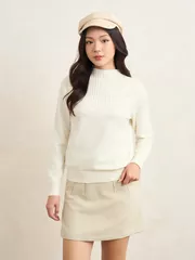 Áo Len Nữ Cổ 5 Phân 5S Fashion Dệt Họa Tiết W0ALE25002