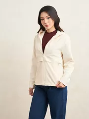 Áo Khoác Gió Nữ 5S Fashion Có Mũ Phom Regular In Basic W0AKG25003