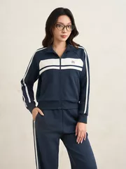 Áo Nỉ Khóa Nữ 5S Fashion Can Phối Phom Regular WBAKN25005-WBAKN25105