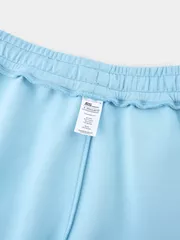 Quần Nỉ Nữ 5S Fashion Cạp Chun Thêu Logo Phom Regular WBQNI25001