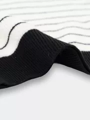 Áo Len Bé Gái 5S Fashion Cổ Bẻ Phối Kẻ Ngang G0ALE25003