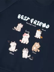Áo Nỉ Bé Gái 5S Fashion In Best Friend Phom Regular G0ANI25002