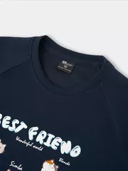 Áo Nỉ Bé Gái 5S Fashion In Best Friend Phom Regular G0ANI25002