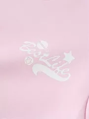 Áo Nỉ Bé Gái 5S Fashion Phối Nơ Phom Regular MBANI25001