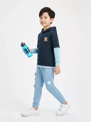 Áo Nỉ Hoodie Bé Trai 5S Fashion Can Phối Phom Regular B0ANI25001