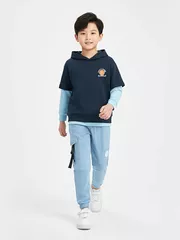 Áo Nỉ Hoodie Bé Trai 5S Fashion Can Phối Phom Regular B0ANI25001