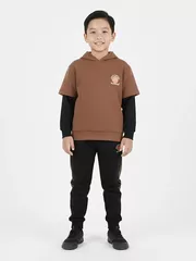 Áo Nỉ Hoodie Bé Trai 5S Fashion Can Phối Phom Regular B0ANI25001