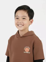 Áo Nỉ Hoodie Bé Trai 5S Fashion Can Phối Phom Regular B0ANI25001