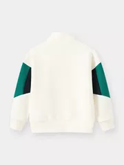 Áo Nỉ Bé Trai 5S Fashion Cổ Khóa Can Phối Phom Regular BBANI25009