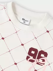 Bộ Nỉ Bé Gái 5S Fashion Họa Tiết Monogram Năng Động GBNI25004