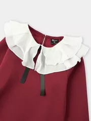 Áo Nỉ Bé Gái 5S Fashion Cổ Bèo Phối Nơ GBANI25005