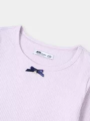 Áo Thun Bé Gái 5S Fashion Chất Gân Sọc Mềm Mại G0ATH25004