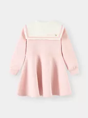 Váy Bé Gái 5S Fashion Cổ Thủy Thủ Thêu Hình Thỏ Dễ Thương G0VAY25007