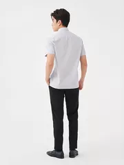 Áo Sơ Mi Nam Ngắn Tay 5S Fashion Ghi Kẻ Có Túi ASC24030