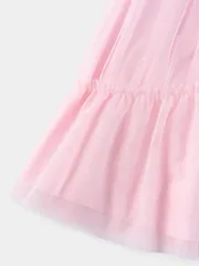 Váy Liền Tay Ngắn Bé Gái 5S Fashion Phối Lưới Phom Regular G0VAY26008